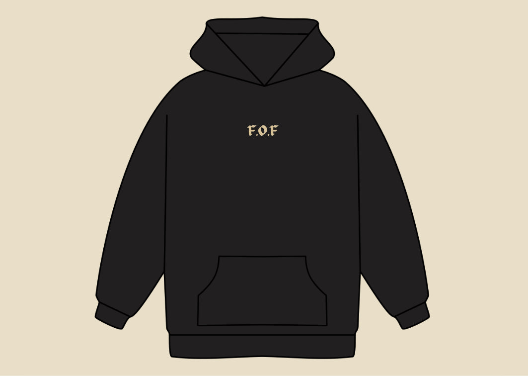 AXD | 10:14 Hoodie | Oversized Black Hoodie